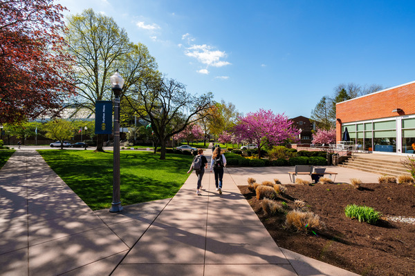 Lebanon Valley College campus on a beautiful spring day.