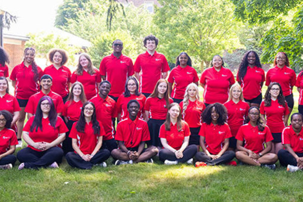 Representation of the achievement named 'Orientation Leaders Ready to Welcome New Warriors'.