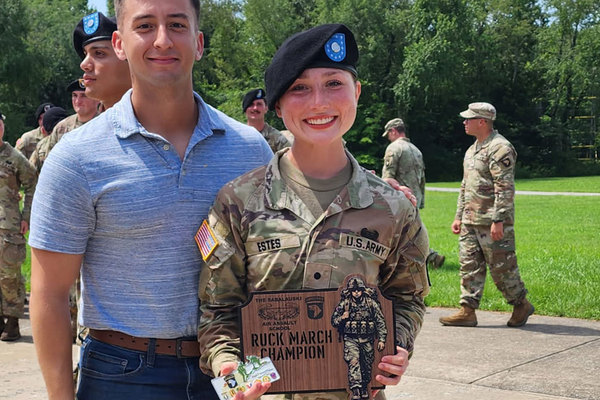 Representation of the achievement named 'UNG cadet Estes shines at Air Assault School'.