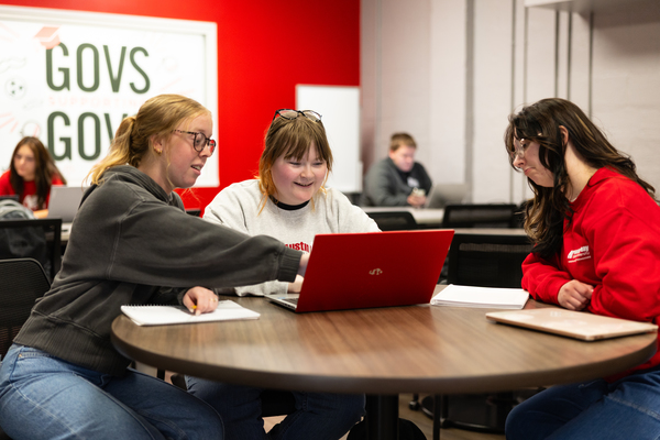 Students work in the Center for Academic Support and Enrichment.
