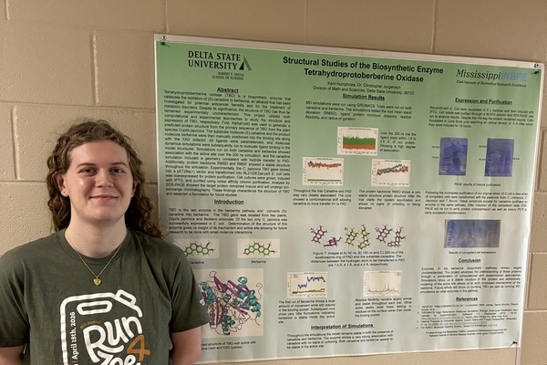 Kent Humphries, a Biology major from Fulton, conducted research through a Summer Undergraduate Research Fellowship.    