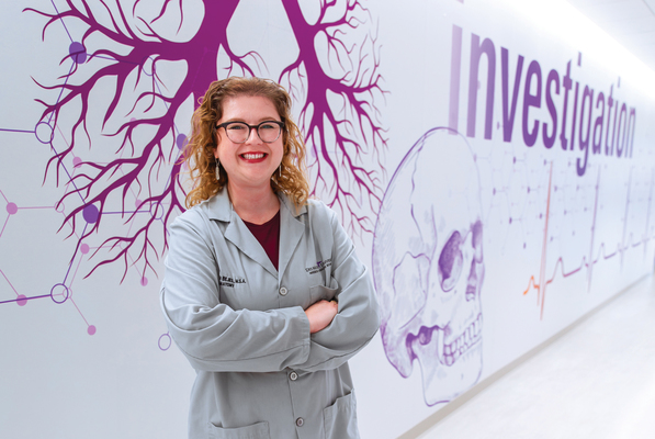 Katie Bejes, MSA, anatomy lab specialist at Des Moines University Medicine and Health Sciences. Bejes is a 2020 graduate of DMU’s Master of Science in Anatomy program.