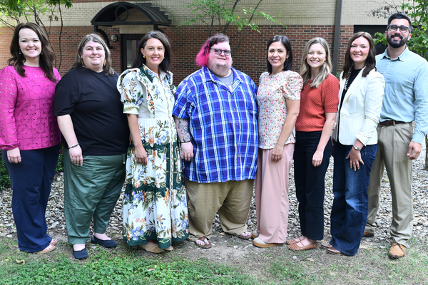 The Lindsey Wilson University community had nine new members of its faculty for the 2026-27 school year. Pictured, from left: Ashley Adamson, instructor of nursing; Sabrina Evans, assistant professor of counseling; Courtney Carter assistant professor of sport performance and sports management; Harold Bosstick, assistant professor of English; Sarah Mendoza, assistant professor of counseling; Macaela Bloyd, assistant professor of business; Paisley Bolin, agribusiness program coordinator; and William Bowes, assistant professor of Christian ministries. Not pictured: Michael Davis, assistant professor of math. The LWU 2026-27 school year begins Monday, Aug. 24.