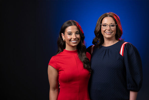 Image of Avery Tapp (left) with her mother, Melanie Tapp