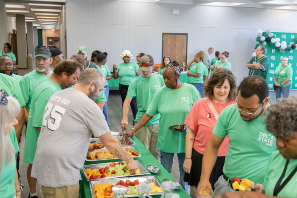 The annual staff celebration at DSU was named for Dr. Wayne Blansett in recognition of his 40 years of service to Delta State.