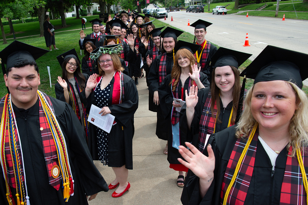 A GOAL WITHIN REACH: Monmouth College's new Scots Pledge program will help future generations of students on their path to the same type of personalized liberal arts education that these graduating members of the Class of 2026 enjoyed.