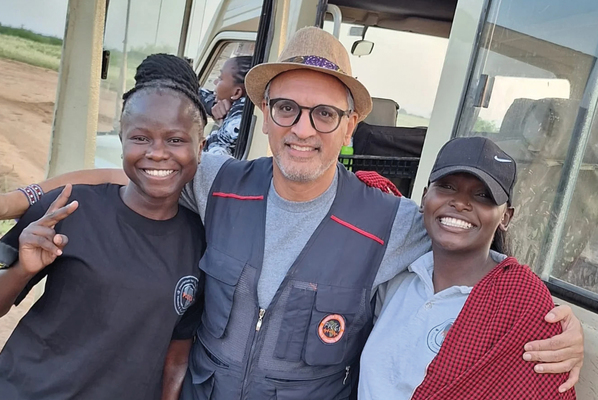 Parag Patel, DO’92 (middle), and a network of volunteer physicians provide free cardiovascular procedures through his foundation, Global FICCS, while mentoring nurses and young physicians in lifesaving cardiac care across Kenya.