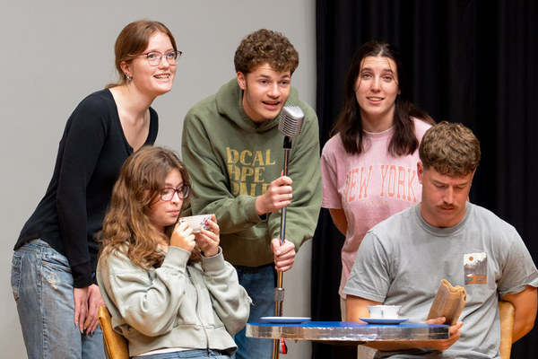 Seated from left: Samantha Pagel and Mason Farrington. Standing, Jilliet Spahr, Ben Evans, Eryn Lenhart
