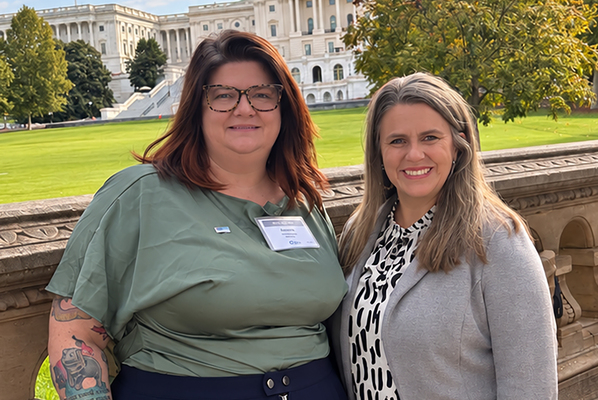 Lindsey Wilson University doctoral student Amanda Gienow of Knoxville, Tennessee, left, and counseling professor Tiffany P. Brooks joined other members of the Tennessee Counseling Association on Sept. 16-17 to participate in the American Counseling Association’s Day on the Hill.  