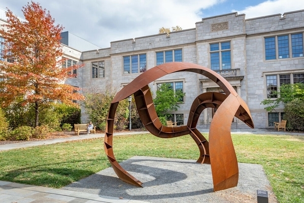 statue shown outside of the Honors College