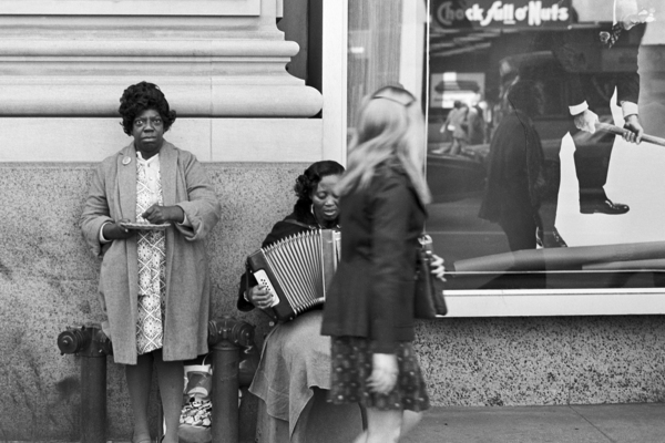 The photograph "Chock full o'Nuts" by Saranac Lake photographer Barry Lobdell is currently on display as part of a "Street Level" exhibition at SUNY Canton. 