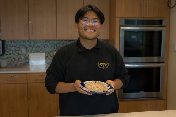 Representation of the achievement named 'Student cooks up success through engineering and content creation'.