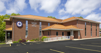 Exterior of Lakeview College of Nursing in Danville, Illinois, showing the brick building, main entrance, and Lakeview College of Nursing signage.