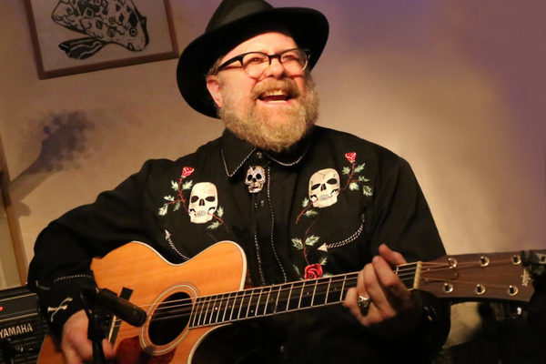 Bill Steber performs with the Jericho Road Show at Lown in Tokyo, Japan. Dec. 17, 2018. Photo by Pat Casey Daley.