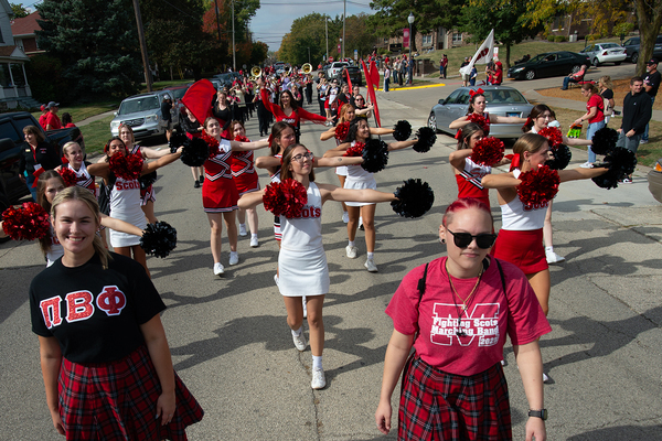 ON BROADWAY: The street will stay the same, but at this year's Homecoming at Monmouth College, parade participants will march the opposite direction from a year ago before turning north to head to the alumni tailgate area behind Pattee Hall.