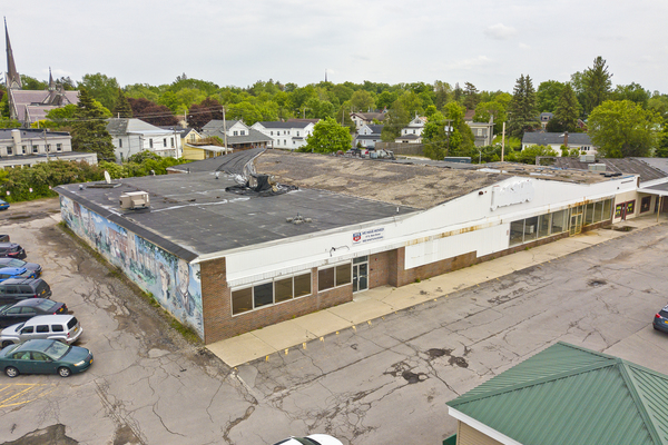 A 2019 photo of the Midtown Plaza location in downtown Canton. There is an event to celebrate the progress on the redevelopment project at 3 p.m. Oct. 15 at the southwest corner of construction site. Photo by Chris Lenney. 