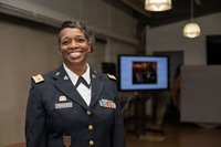 Smiling female Soldier.