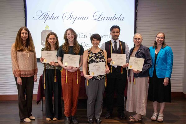 Representation of the achievement named 'Alpha Sigma Lambda Inducts New Members '.