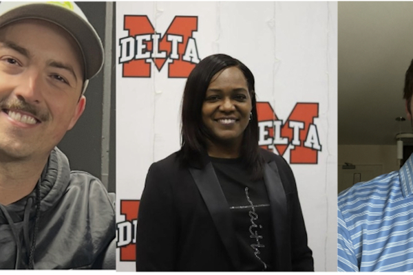 (L to R) Blake Levine, Tangela Banks and Tyler Cleveland will be the featured panelists at “The Digital Sideline: Sports and Content Creation in Mississippi and Beyond,” a fall sports roundtable at 6 p.m. Monday, Oct. 19, in Jobe Hall Auditorium at Delta State University.