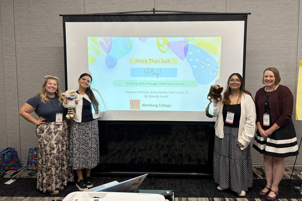 Representation of the achievement named 'Wartburg students present at Iowa Association of the Education of Young Children conference'.