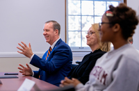 Scott Gray speaks at an event at SUNY Potsdam.