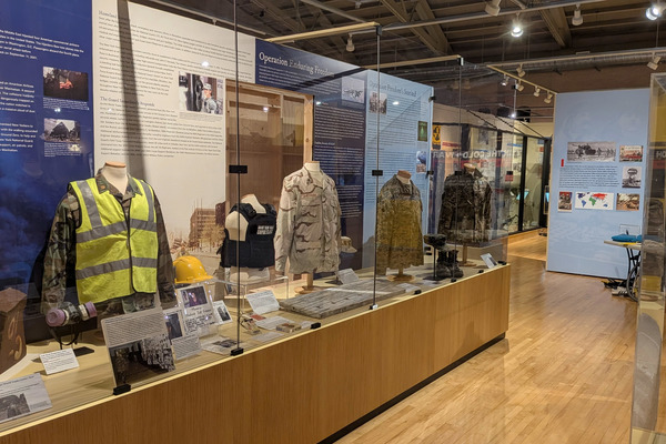 The New York State Military Museum is telling the story of the Global War on Terror-- or GWOT-- with a permanent exhibit featuring uniforms, artifacts, weapons and photographs explaining New Yorkers role in the 20-year conflict. The museum is located in Saratoga Springs, New York. 