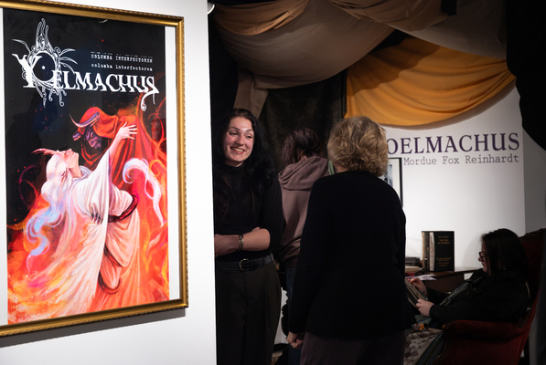Representation of the achievement named 'Mordue Reinhardt Showcases Artwork in "Yoelmachus" Solo Exhibition'.