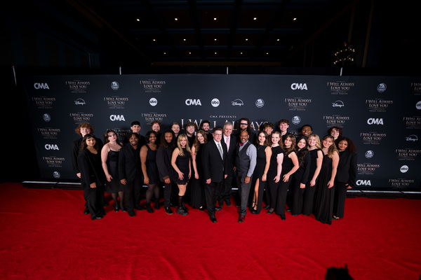 group of students on red carpet