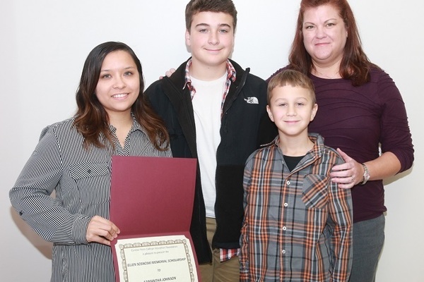 Representation of the achievement named 'Samantha Johnson receives Sosnoski scholarship from Central Penn College'.