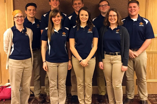Representation of the achievement named 'Iowa State agriculture business students attend SAEA'.