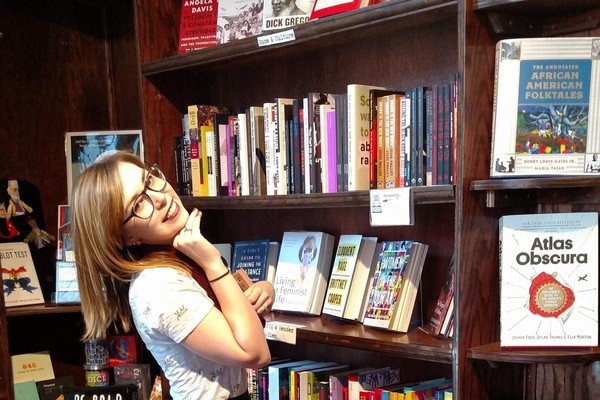 Lindsey calhoun in library