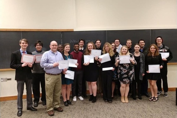 Representation of the achievement named 'Bloomsburg University Forensics team takes third at Virginia tournament'.