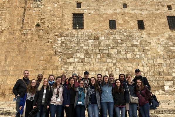 Representation of the achievement named 'Cedarville University Student Travels to Israel'.