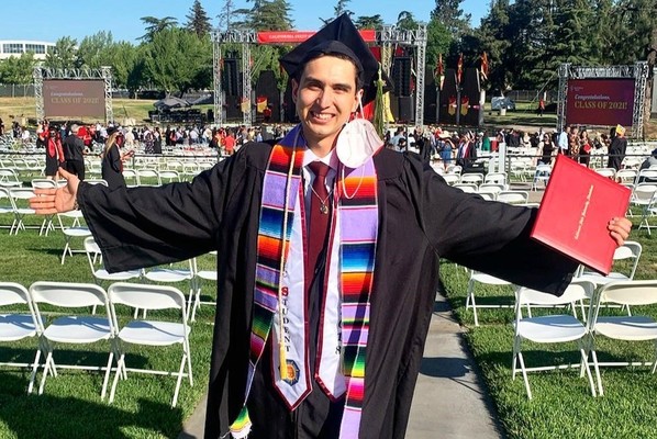 Representation of the achievement named 'Josue Montoya Named Stan State's Outstanding Graduate'.