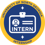 Internship achievement badge.