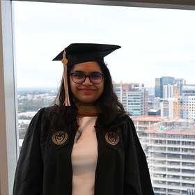 Saranya Kavileswarapu’s headshot.