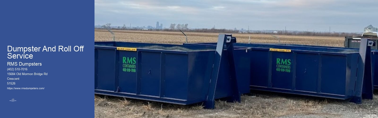 Dumpster And Roll Off Service RMS Dumpsters Dumpster And Roll Off Service
