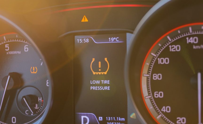 The instrument cluster of a modern car with a center digital interface, with the 