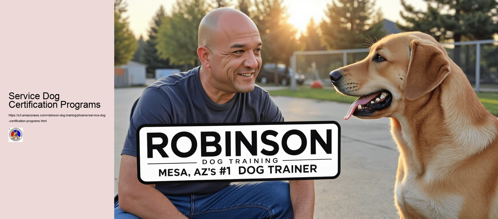 Service Dog Certification Programs