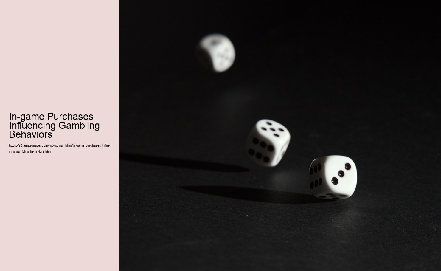 In-game Purchases Influencing Gambling Behaviors