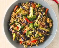 Brown Rice Stir-Fry w/Veggies