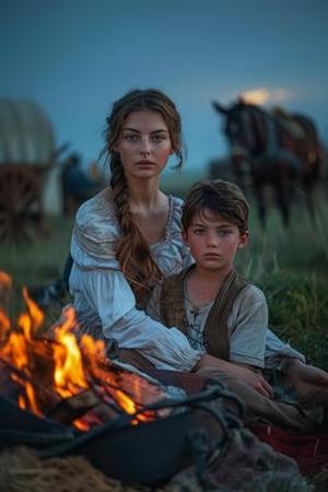 A Widow's Secret on the Oregon Trail: A Historical Western Romance Novel by Delilah Sawyer