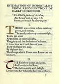 (Ode) Intimations of Immortality from Recollections of Early Childhood by William Wordsworth