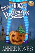 Kissing Frogs on Halloween by Annee Jones