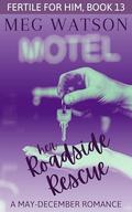 Her Roadside Rescue: A Steamy Age Gap Billionaire Romance (Fertile For Him #13) by Meg Watson