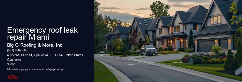 Emergency roof leak repair Miami