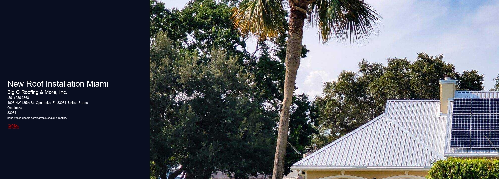 New Roof Installation Miami