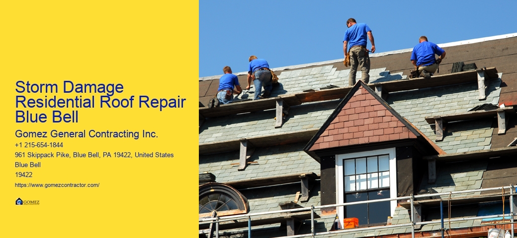 Storm Damage Residential Roof Repair Blue Bell