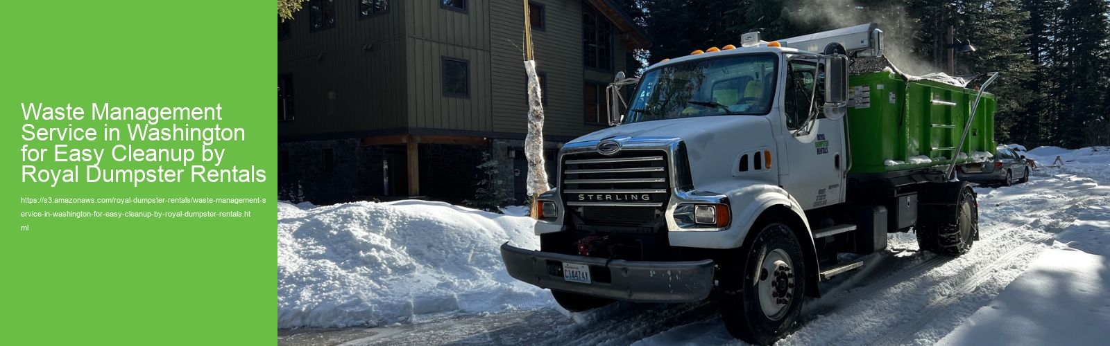 Waste Management Service in Washington for Easy Cleanup by Royal Dumpster Rentals