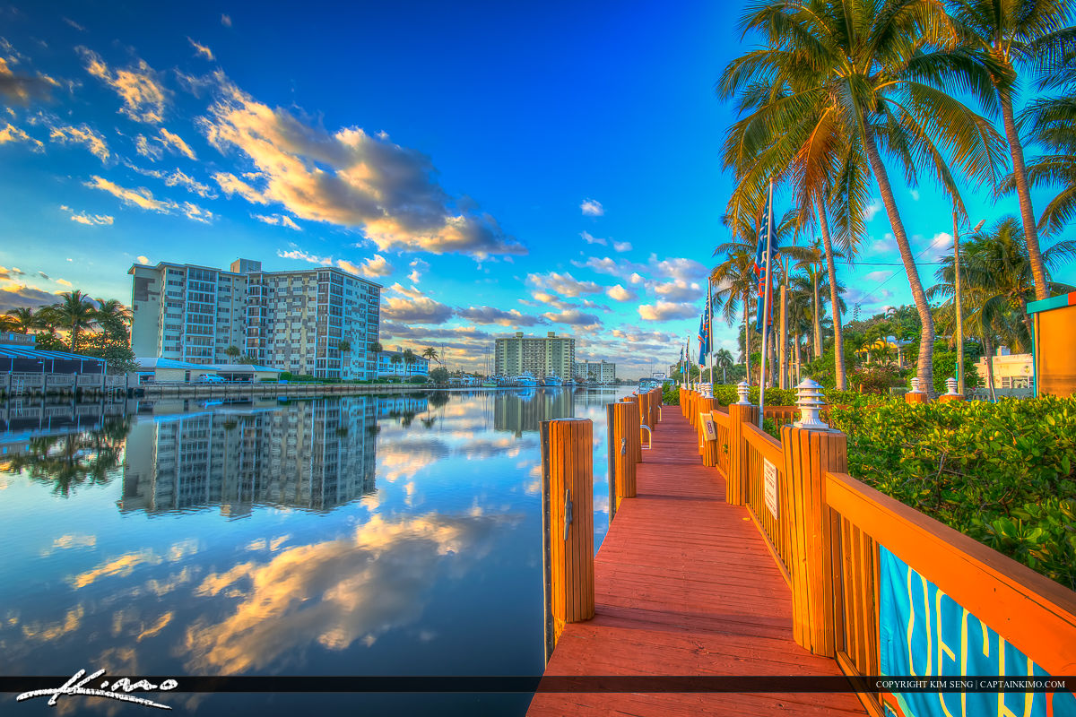 Delray Beach Florida Downtown Palm Beach County Royal Stock Photo
